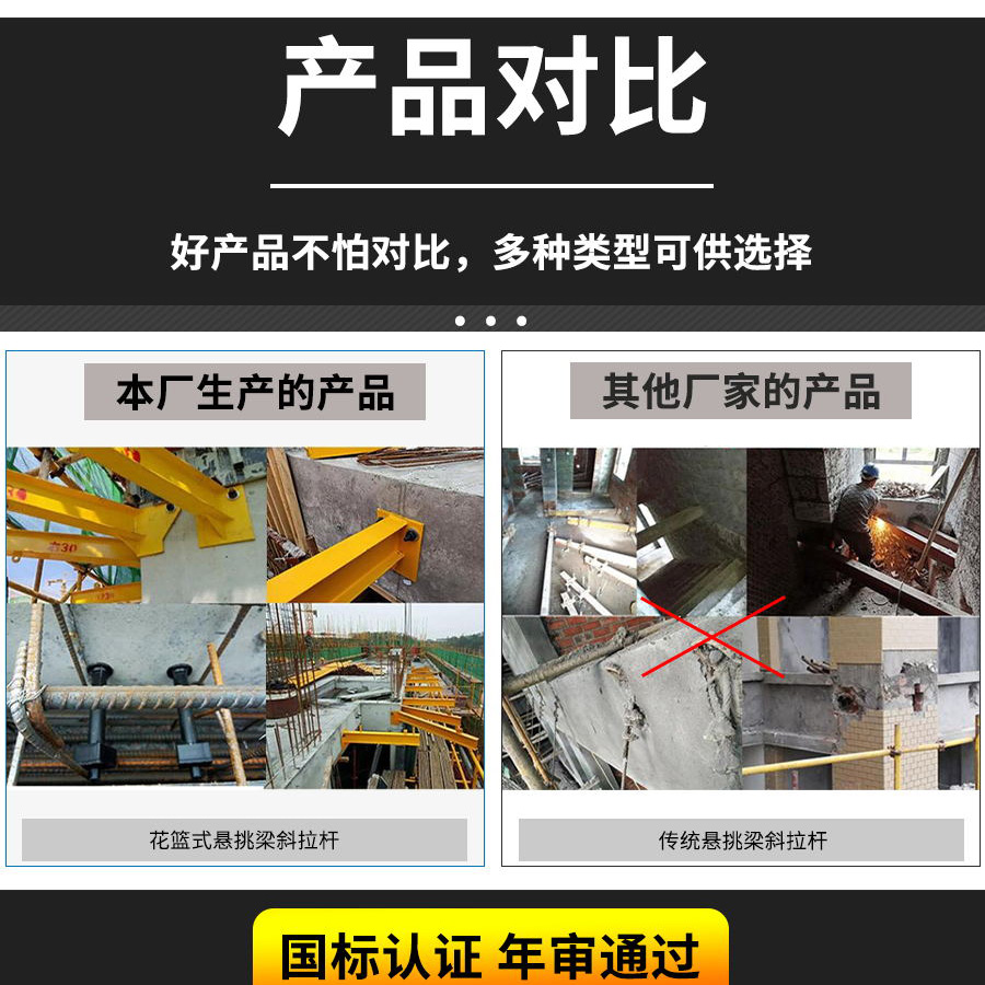 花籃斜拉桿式懸挑腳手架